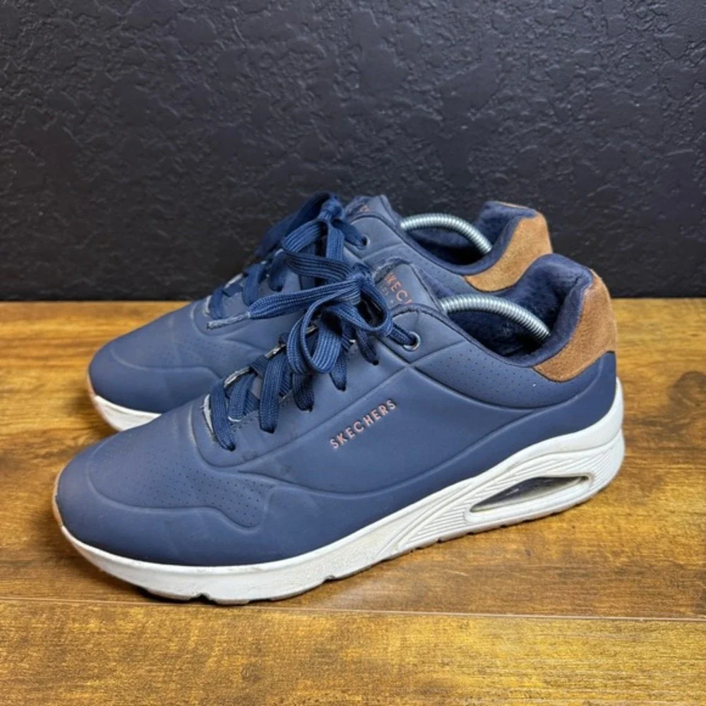 Skechers Uno Stand On Air 183004 Navy‎ Synthetic Fashion Sneakers Mens 10.5